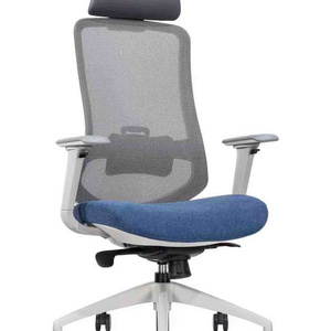 Mesh Computer Chair with Headrest Navy Blue Modern Office chair Forsuitable for office workers