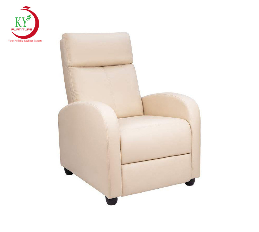 JKY Furniture Single Modern Padded Seat PU Leather Seat Club Recliner Chair