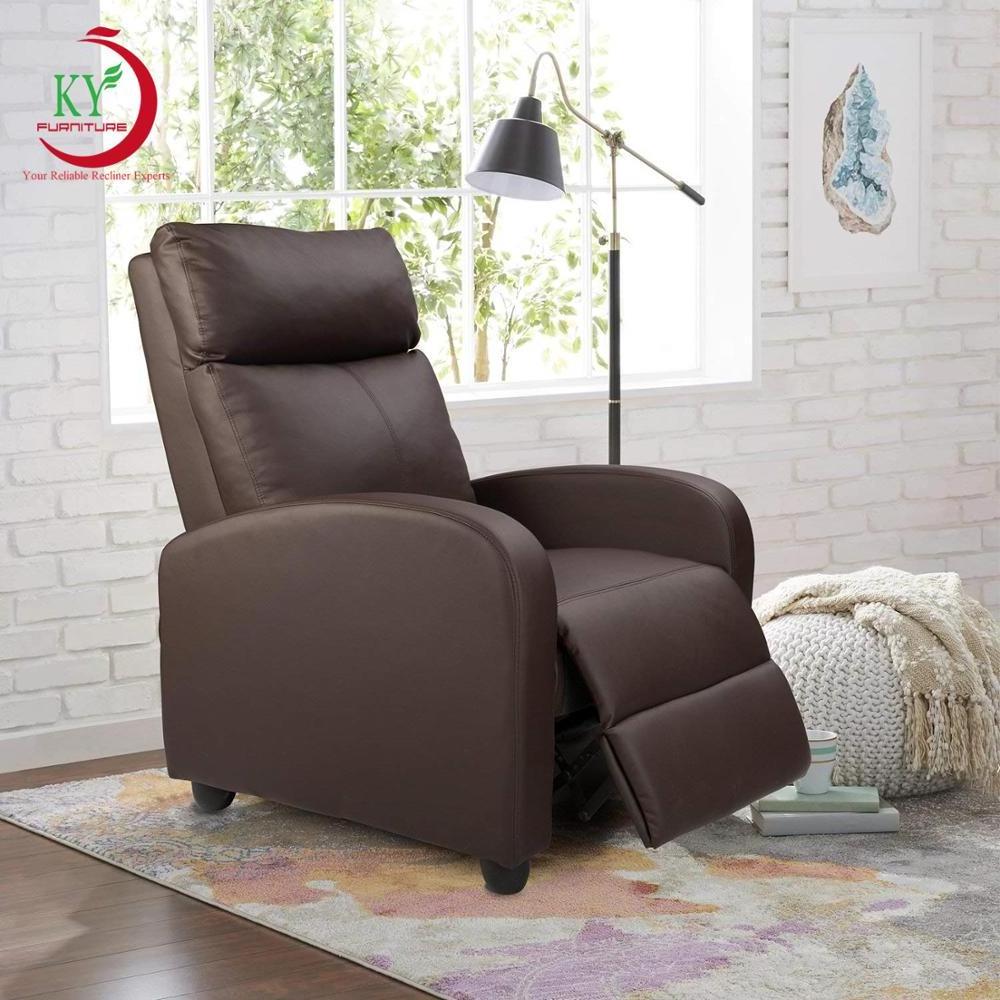 JKY Furniture Single Modern Padded Seat PU Leather Seat Club Recliner Chair