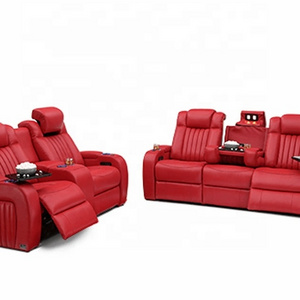 JKY Furniture Comfortable Multifunctional Home Theater Cinema Seating Recliner Sofa Chair with Cup Holder and Tray Table