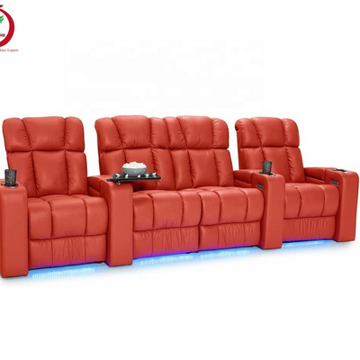 JKY Furniture Theater Cinema Recliner Chair Theater Sofa Modern USB Switch Seat Home Comfortable Leather Commercial Furniture