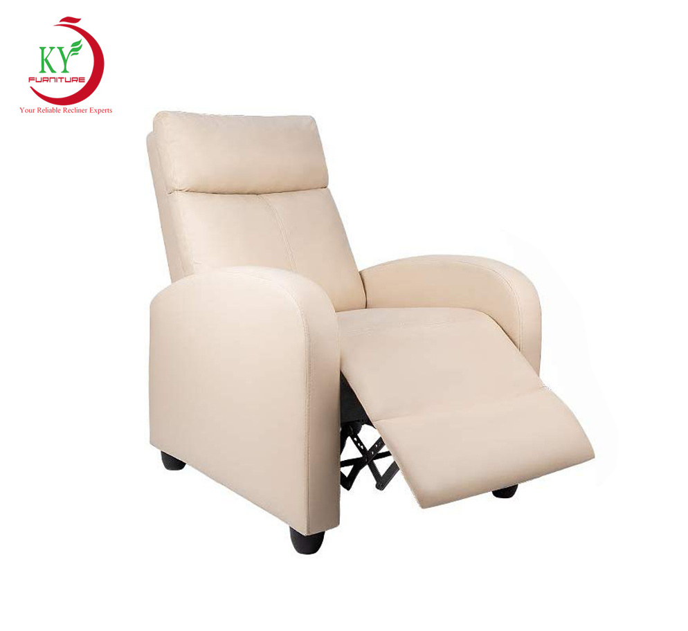 JKY Furniture Single Modern Padded Seat PU Leather Seat Club Recliner Chair