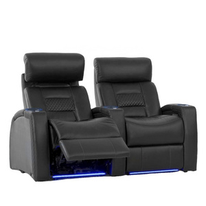 JKY Furniture Single Seat Leather Power Electric Home Theater Cinema Recliner Sofa Seating With Cup Holder And Flod-Down Table