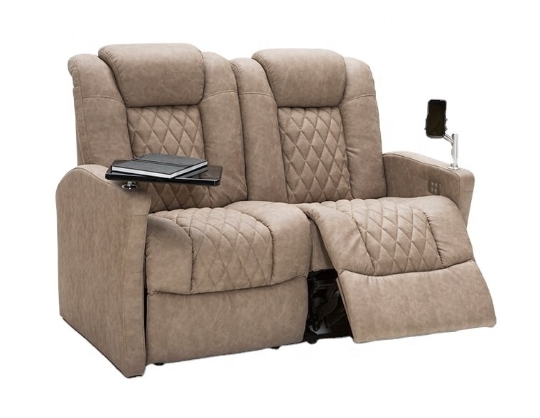 JKY Furniture ZOY Comfortable Leisure Home Theater Cinema Seating RV Recliner Sofa Chair With Tray Table