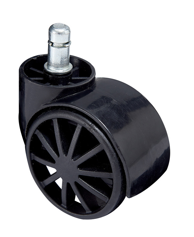 All style Hot Black 60MM Plastic Chair Caster Furniture Nylon Castor Wheels For Office Chairs