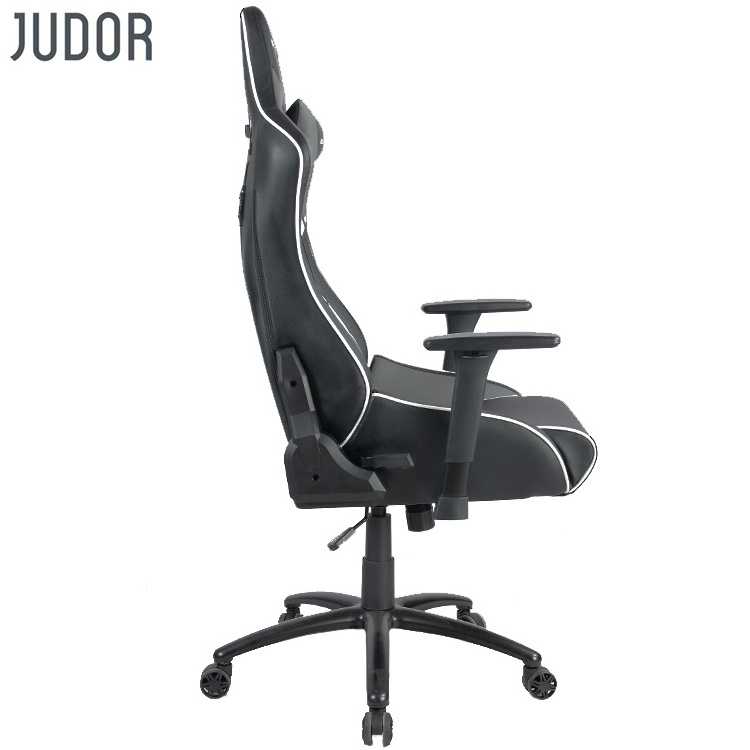 Judor Sillas PU Gaming Chair with Footrest Racing Chair Lift Lumber Support Swivel Chair