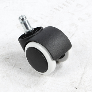 All style Hot Black 50MM Plastic Chair Caster Furniture Pu Castor Wheels For Office Chairs