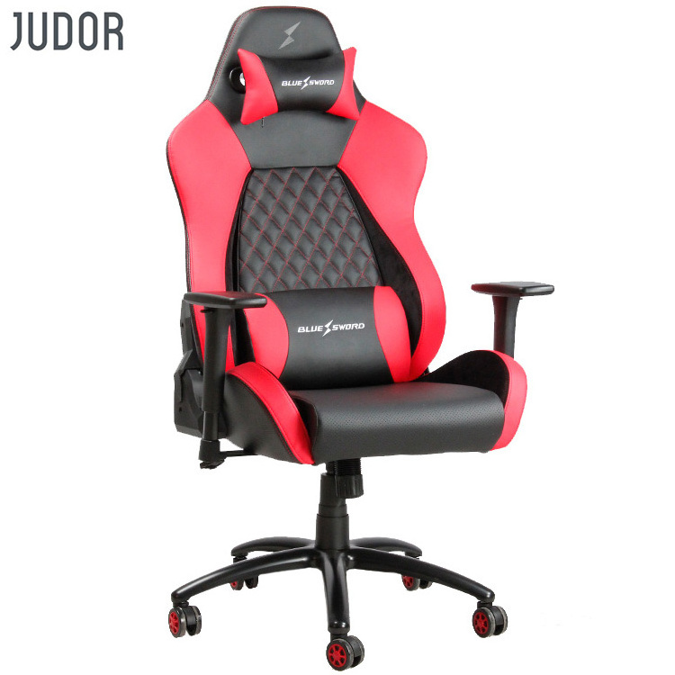 Judor Custom Modern Office Massage Chairs Recliner Ergonomic Racing Gaming Chair With Headrest and Lumber Support Caster Wheels