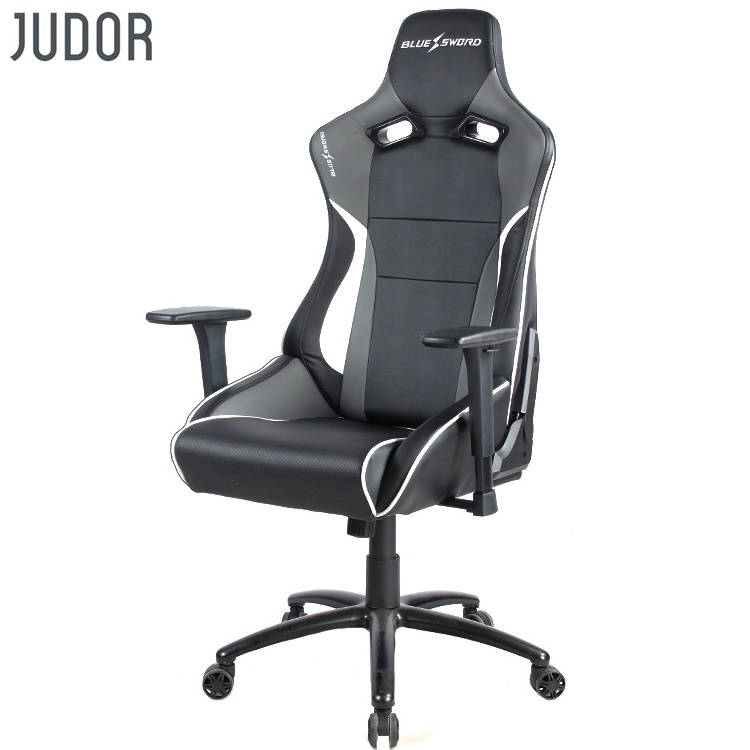 Judor Sillas PU Gaming Chair with Footrest Racing Chair Lift Lumber Support Swivel Chair