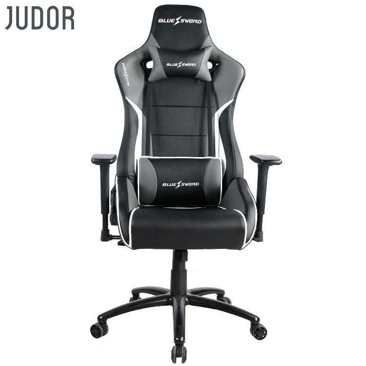 Judor Sillas PU Gaming Chair with Footrest Racing Chair Lift Lumber Support Swivel Chair