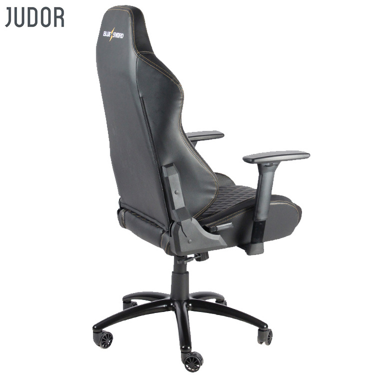 Judor Custom Leather Gaming Chair Racing Swivel Computer Office Chair Parts With Wide Metal Frame