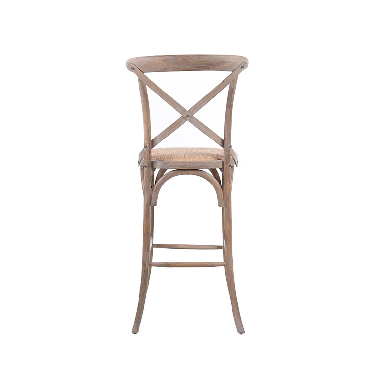 Wholesale Stackable Furniture Restaurant Cheap Durable High Chair Wooden Bar Stools