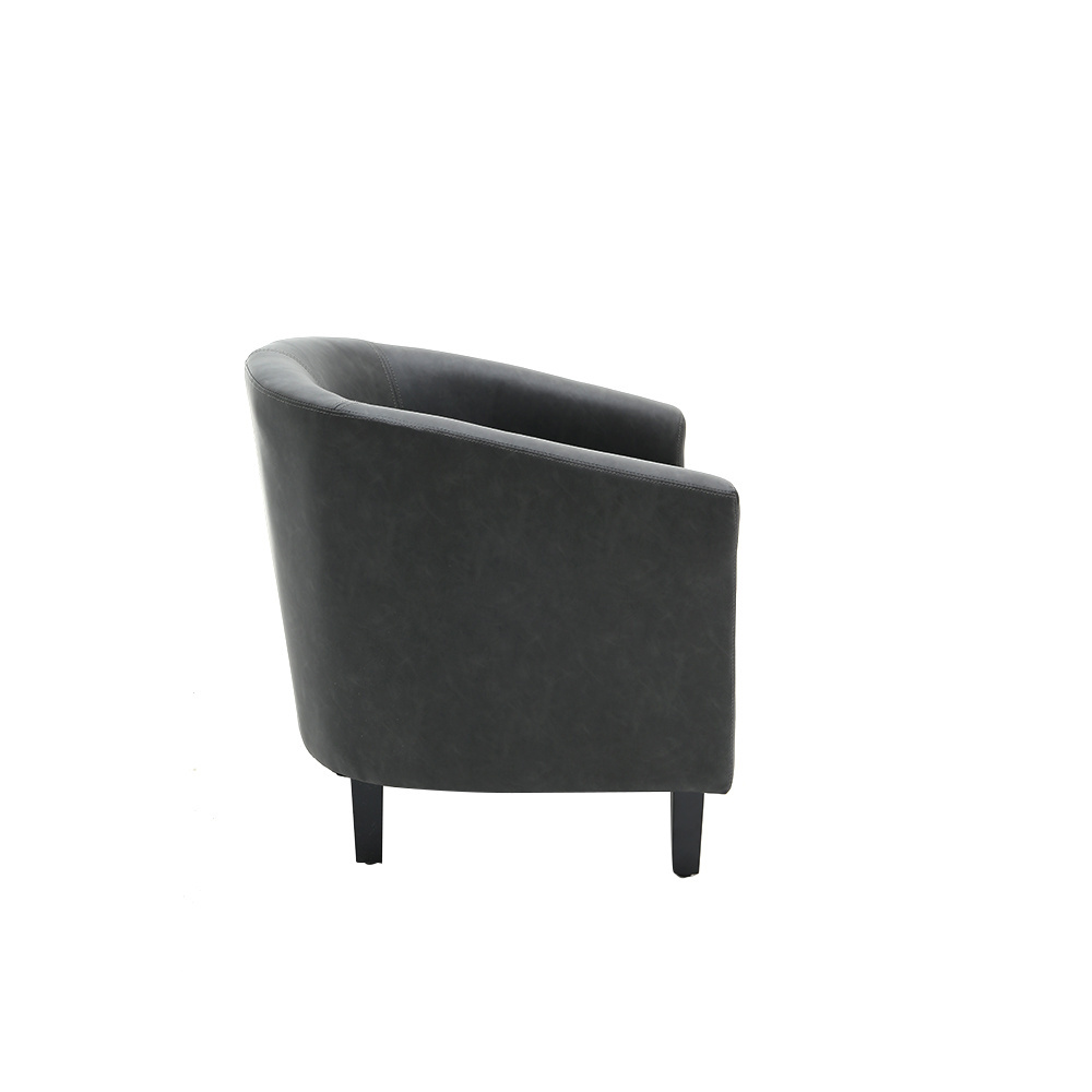 Accent Sofa Chair Modern Black Velvet Thickened Cushion Soft Cafe Accent Chair