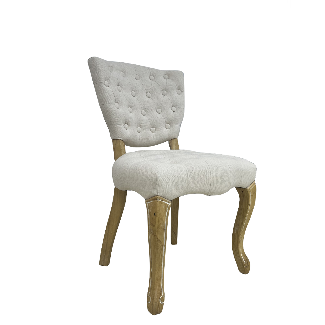 French chair American pull point dining chair retro European wedding studio solid wood cloth chair