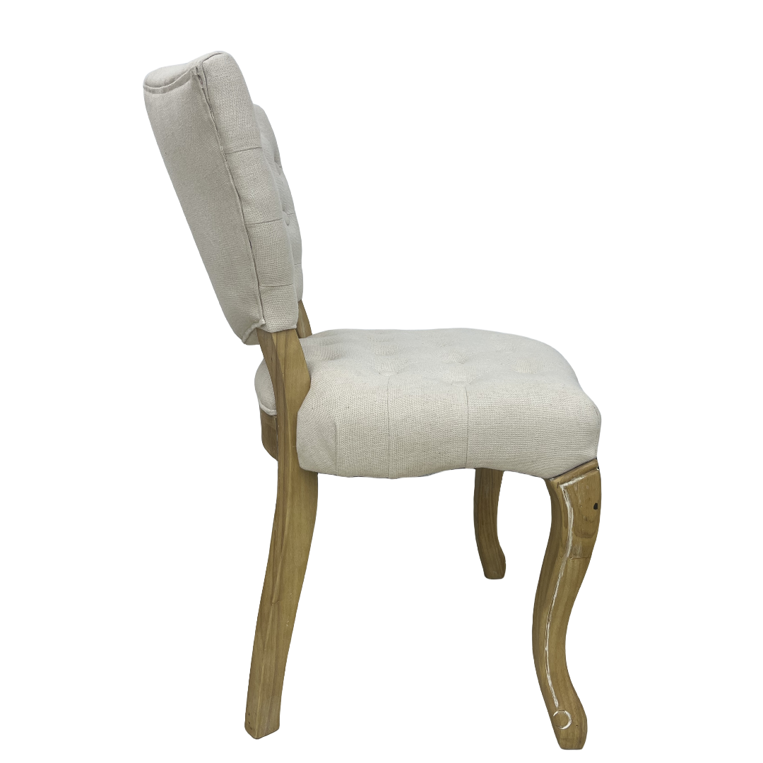 French chair American pull point dining chair retro European wedding studio solid wood cloth chair