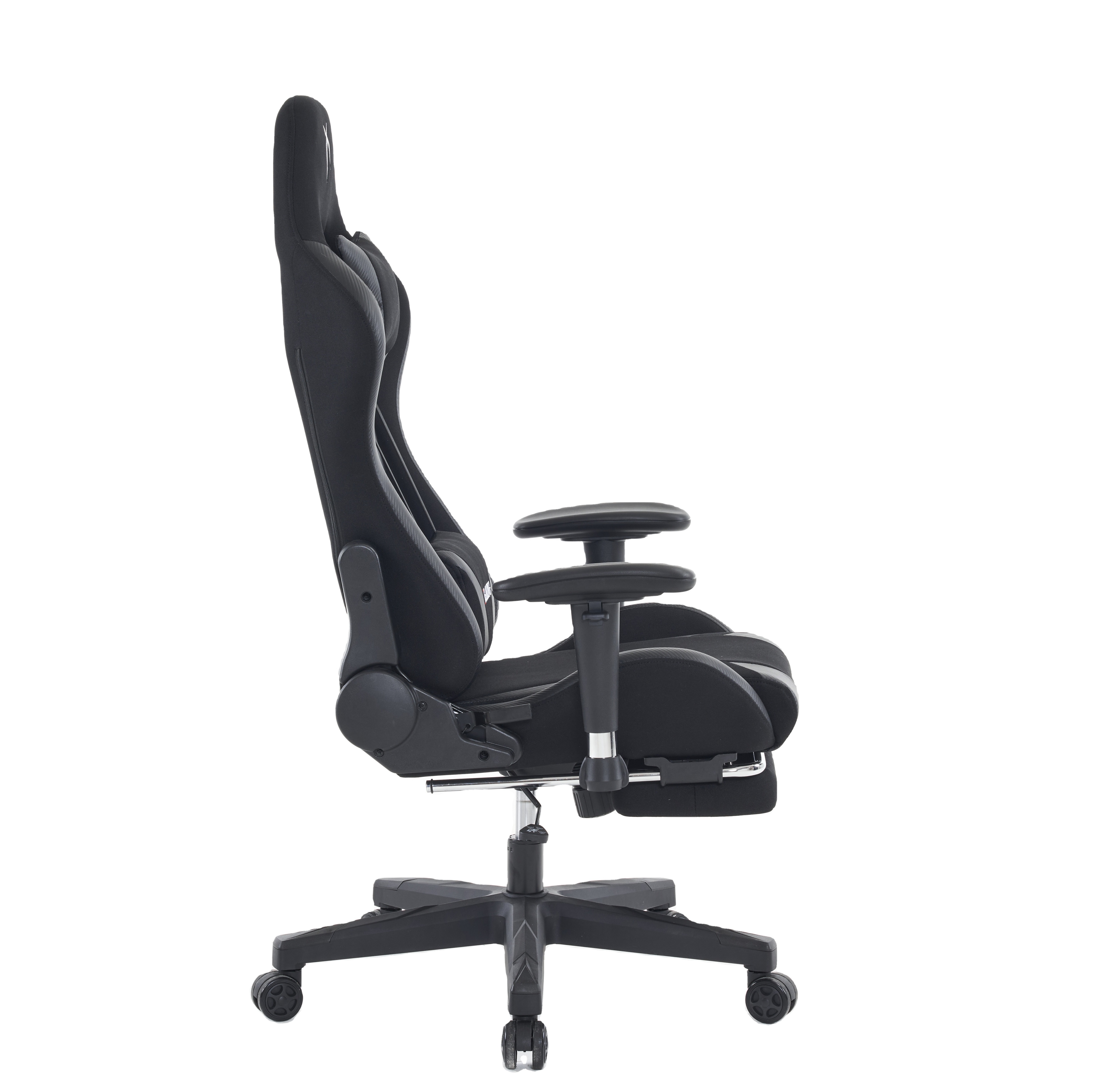 Leather fabric gamer chair with lumbar support ergonomic gaming chair with footrest