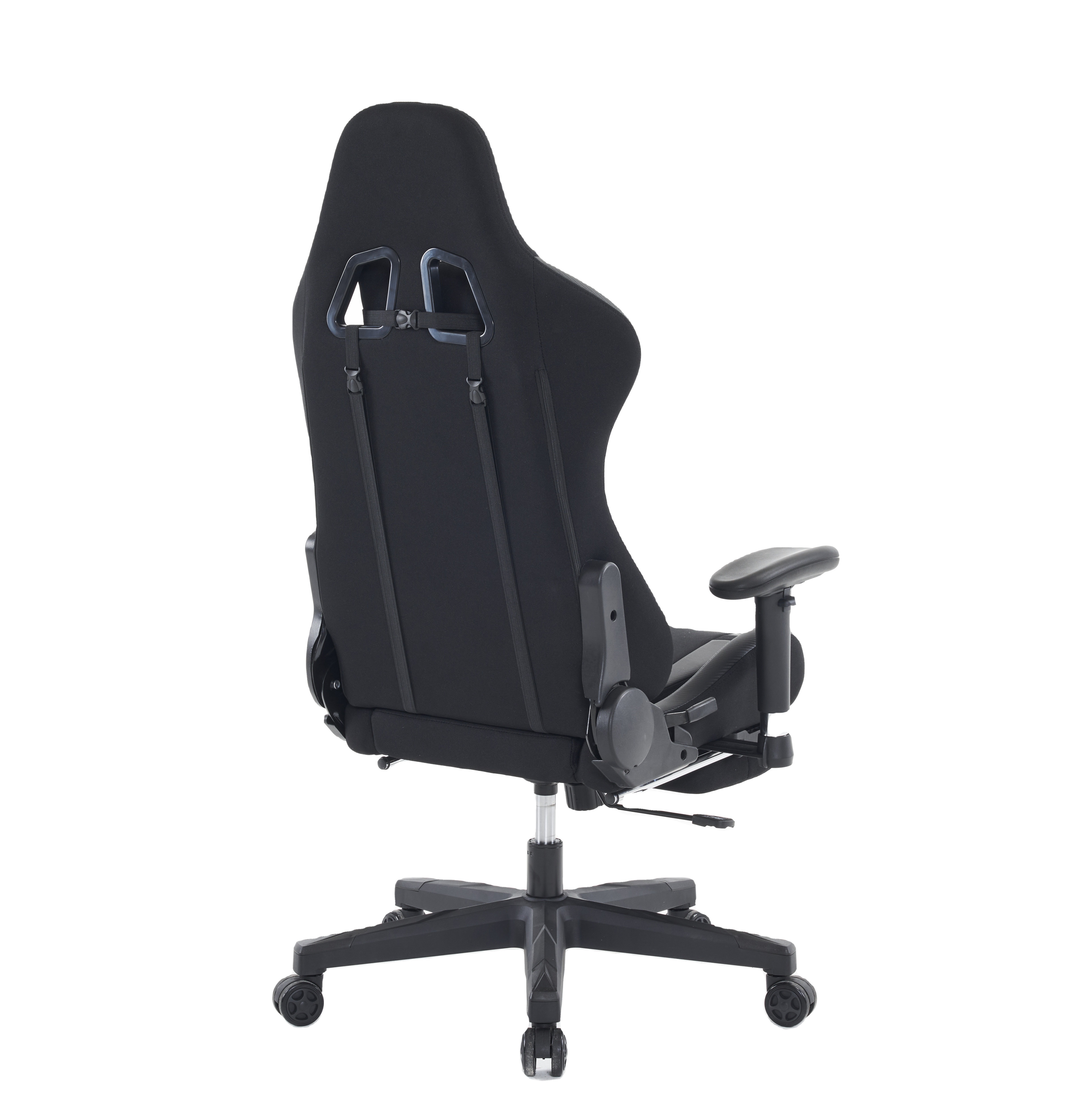 Leather fabric gamer chair with lumbar support ergonomic gaming chair with footrest