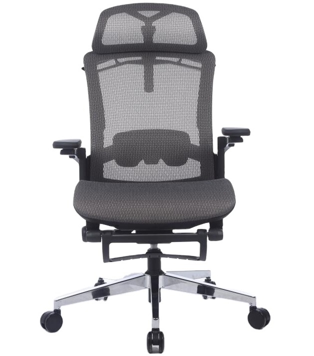 Mesh Modern Ergonomic Swivel Chair With Headrest and Back Coat Hanger