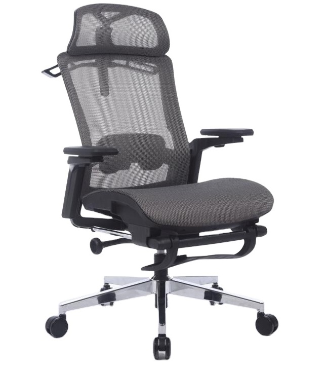 Mesh Modern Ergonomic Swivel Chair With Headrest and Back Coat Hanger