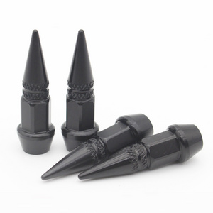 4 PCS 60mm Car Tire Personality Refitting Valve Cap Pointed Bullet Valve Cap Motorcycle Bicycle Valve Cap Tire Fittings