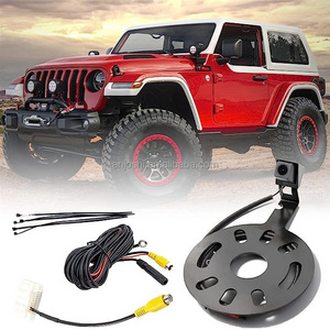 Spare Tire Backup Camera Adjustable Angle Fit for Jeep Wrangler JK JKU Vehicle 2007-2018 Truck Reverse Rear View Adapter