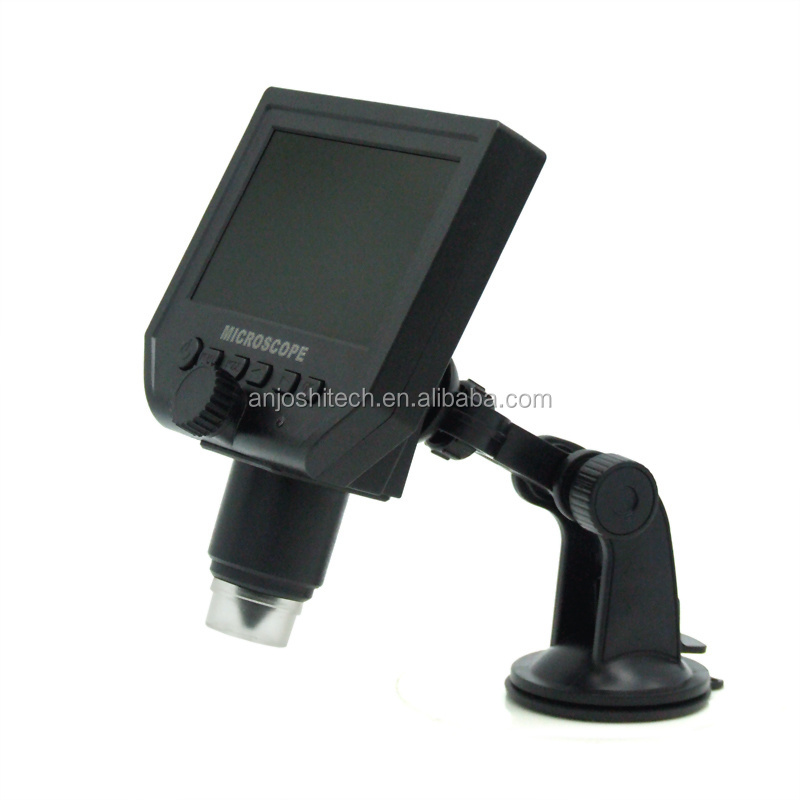 1-600X Digital Microscope Aluminum Alloy Stand 4.3 Inches HD LCD Video Soldering Microscope PCB Phone Repair Microscope