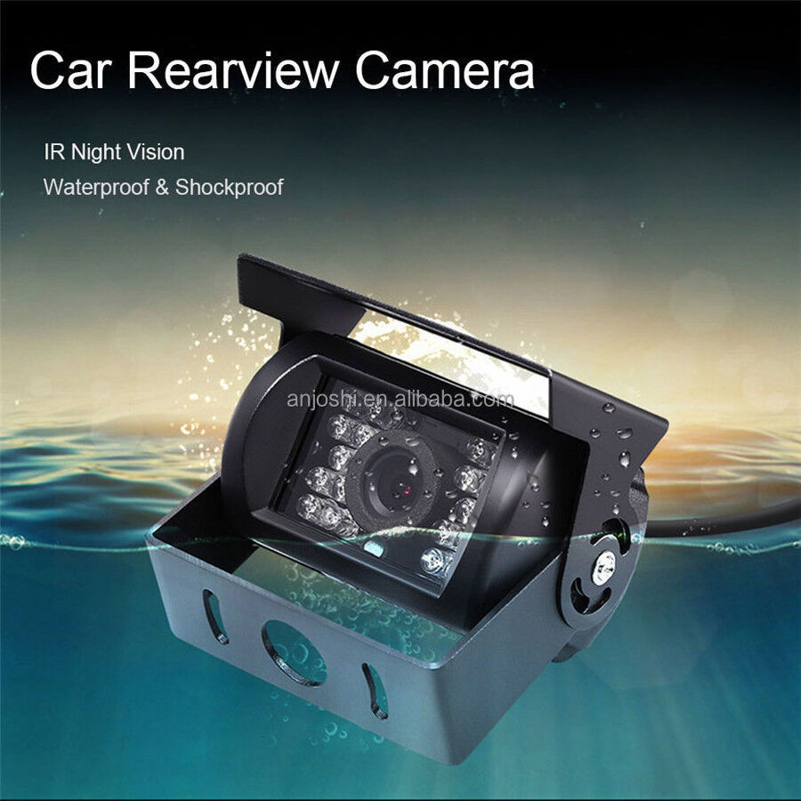 Car Backup Rear View Camera HD 18 LED Night Vision Waterproof Reverse Wide View Angel Cam Mount for Universal Cars SUV Trucks RV