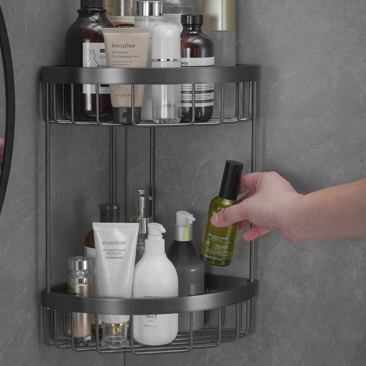 Bathroom Corner Shelf Triangle Shower Caddy for Toilet Bathroom Accessories Organizer