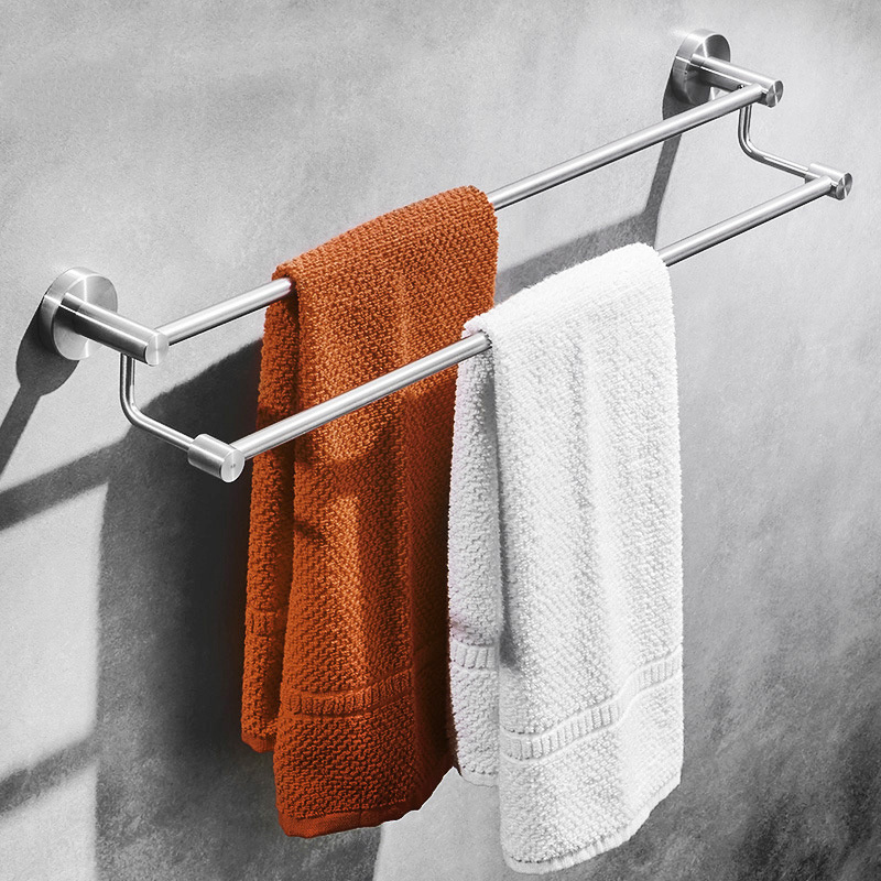 Modern hotel bathroom hardware pendant 304 stainless steel towel rack set wall hung bathroom accessories towel rack