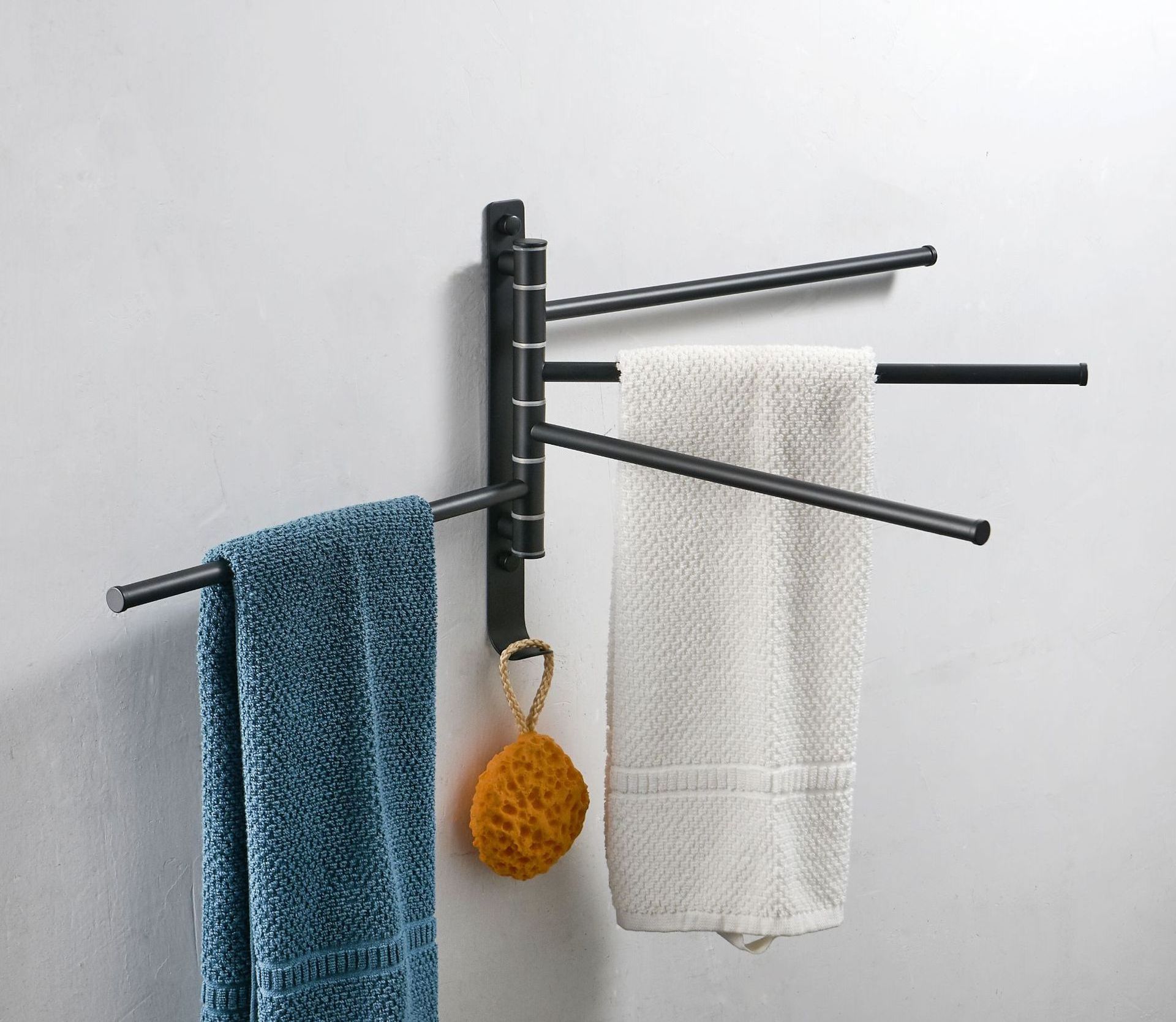 304 Stainless Steel Revolving towel rack Bathroom hanging folding towel rack wall mount