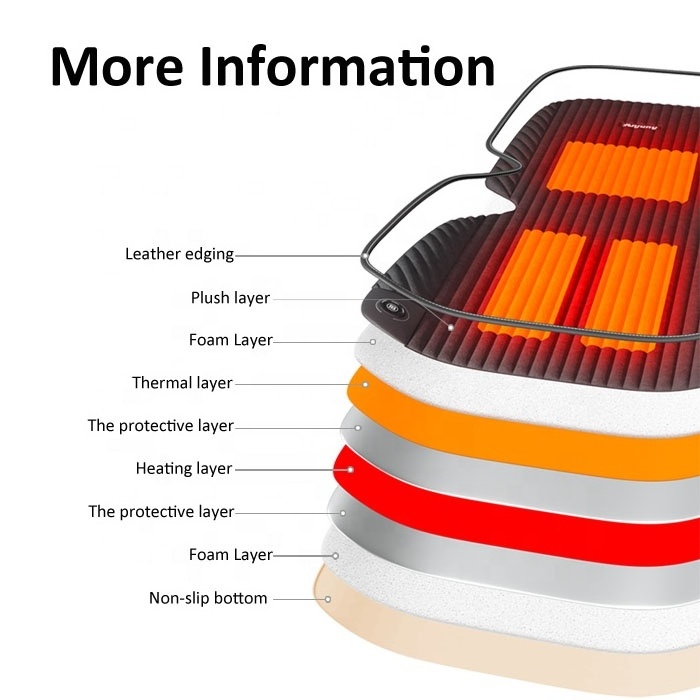 Anjuny Graphene Heating Element Winter Heated Seat Cover with Fast Heating On The Go to Reduce Stress