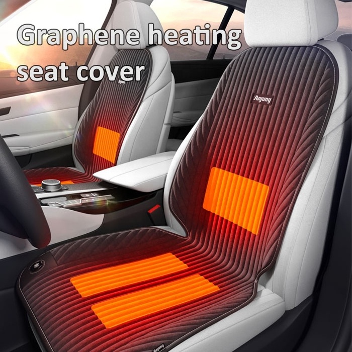 Anjuny Graphene Heating Element Winter Heated Seat Cover with Fast Heating On The Go to Reduce Stress