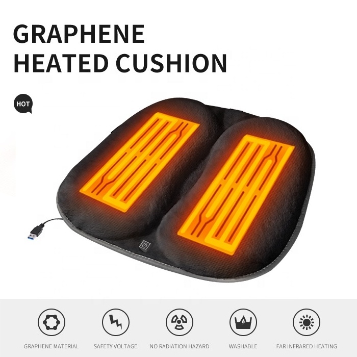 Anjuny Best Price Winter Patio Portable Waterproof Electric Heating Seat Cushions For Office Chair Car Seat