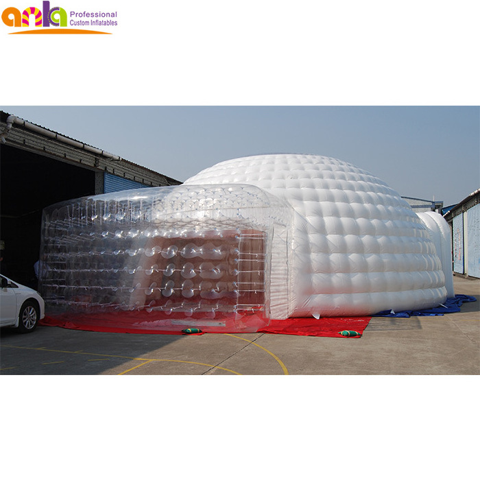 Outdoor giant inflatable bubble tent transparent promotional clear tunnel tent for advertising party wedding