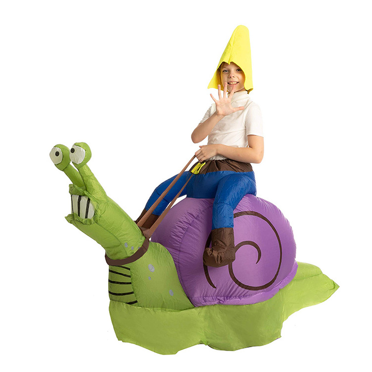 Creations Inflatable Halloween Costume Gnome Ride A Snail Ride On Inflatable Costume - Child Unisex