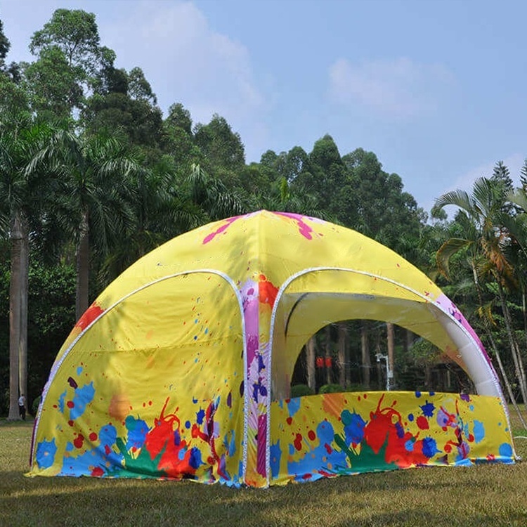 Custom High Quality Portable  Airtight Canopy Spider Inflatable Event Tent  Advertising Outdoor Inflatable X tent