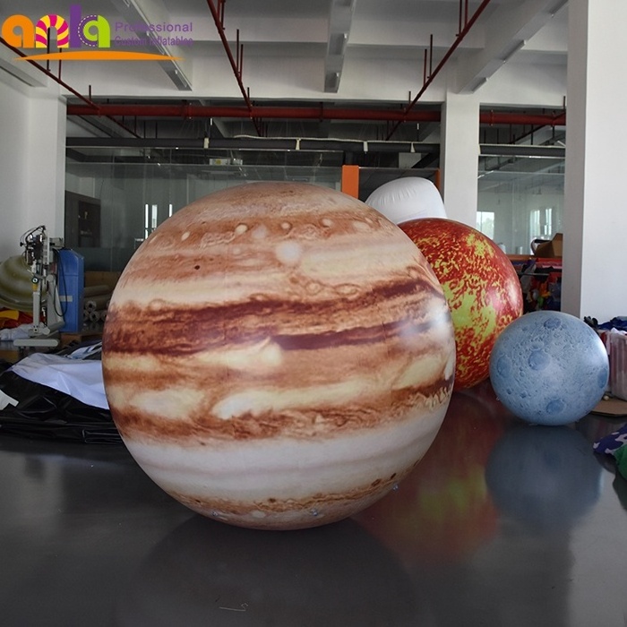 Advertising giant helium PVC balloon moon earth LED inflatable planet balloons for decoration