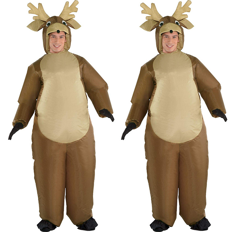 Factory Wholesale Inflatable Elk Costumes Cosplay Inflatable Costumes Polyester Customized Unisex for Children Animal Mascot 1pc