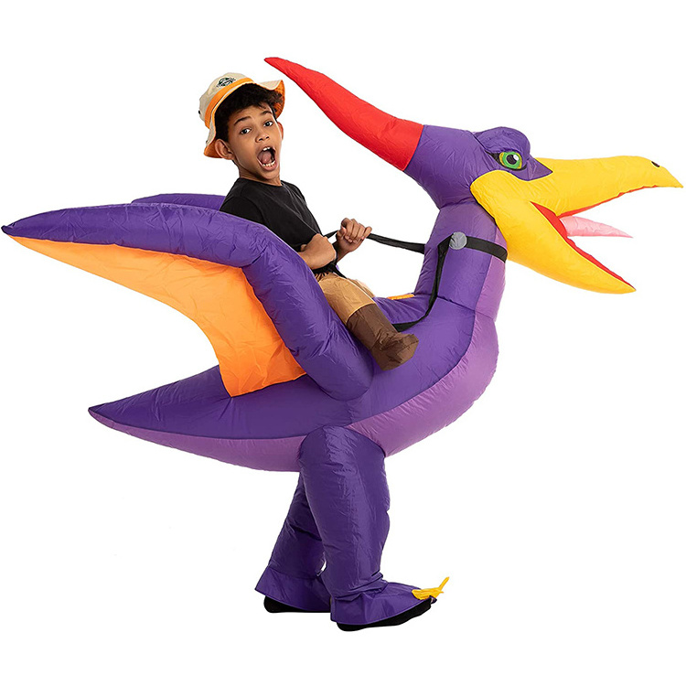 Hot Sale Customizable Size Adult Children Dress Up Purple Pterosaur Dinosaurs Holiday Party Giant Inflatable Costume