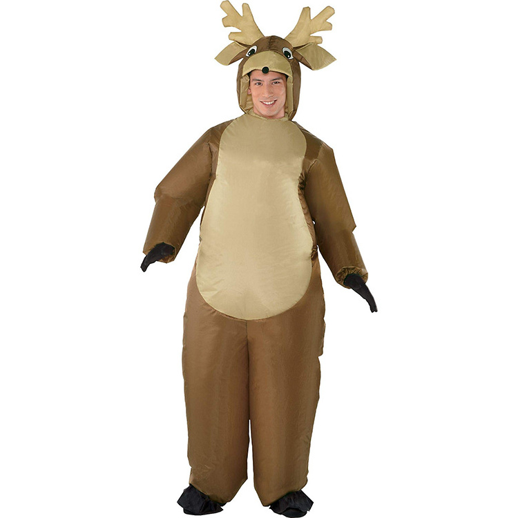 Factory Wholesale Inflatable Elk Costumes Cosplay Inflatable Costumes Polyester Customized Unisex for Children Animal Mascot 1pc