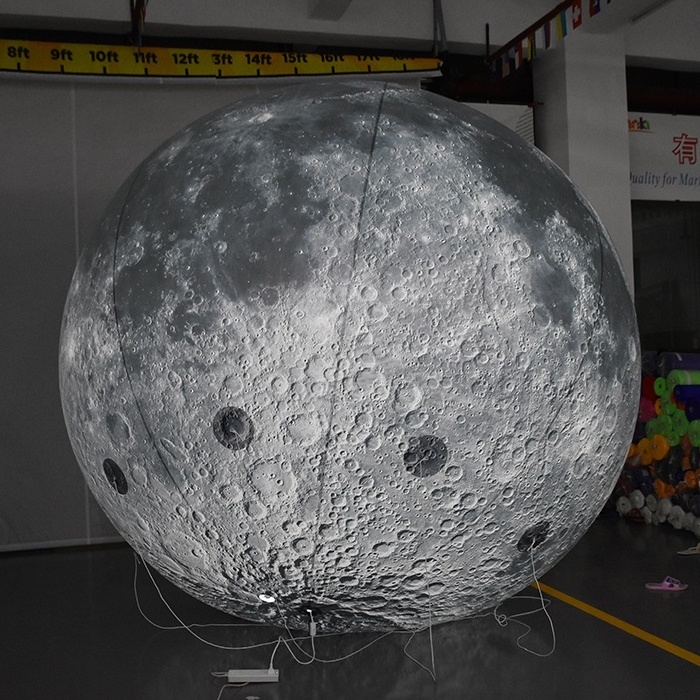 Advertising giant helium PVC balloon moon earth LED inflatable planet balloons for decoration