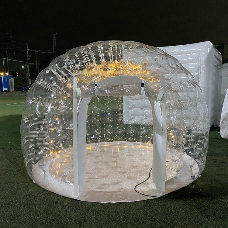 Outdoor commercial grade party camping clear dome structure carpa inflable inflatable bubble tent >= 1 pieces