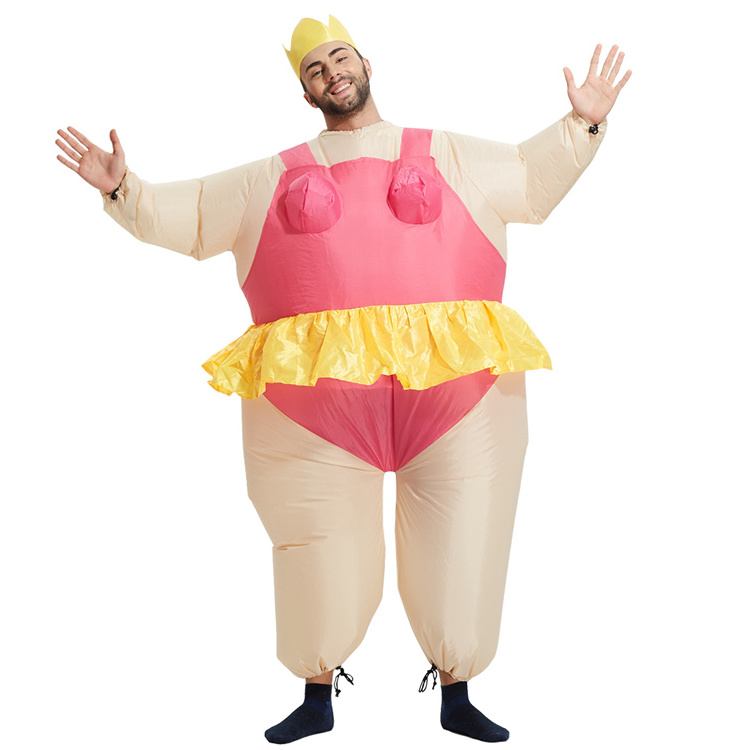 Inflatable Ballerina Costume for Adult Men Women Fancy Dress Halloween Fat Suit