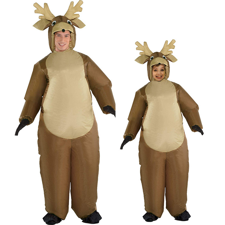 Factory Wholesale Inflatable Elk Costumes Cosplay Inflatable Costumes Polyester Customized Unisex for Children Animal Mascot 1pc