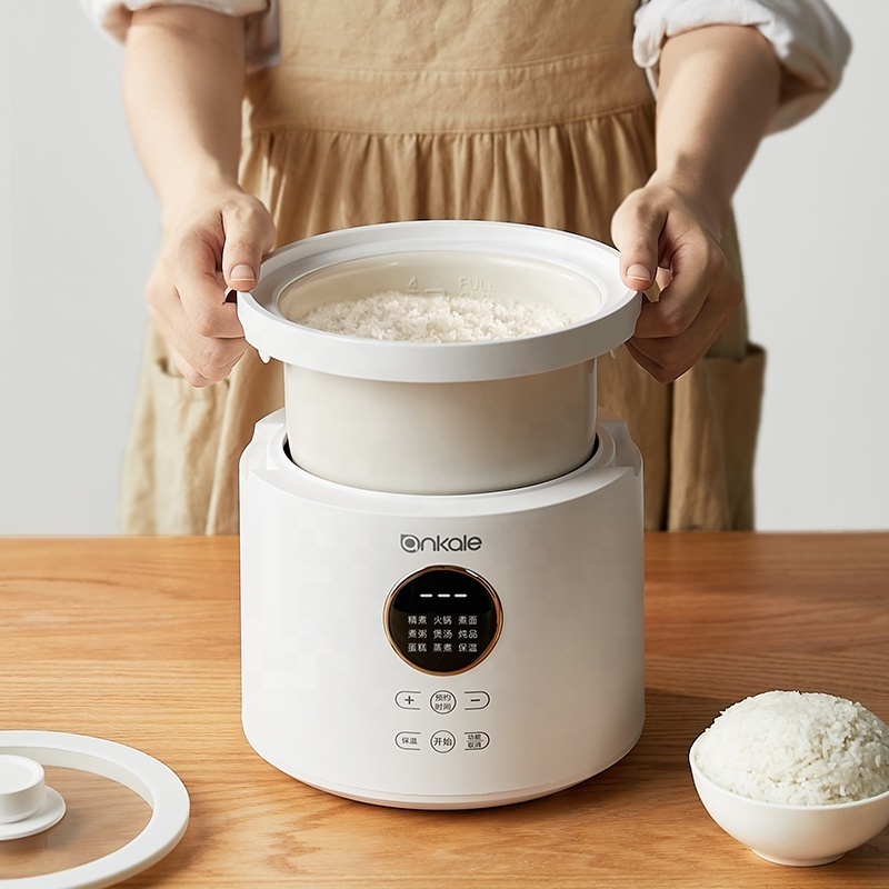 2024 new design ankale mini rice cooker/electric pot/Japanese/korea home appliances multifunction cooker 2L with ceramic pot