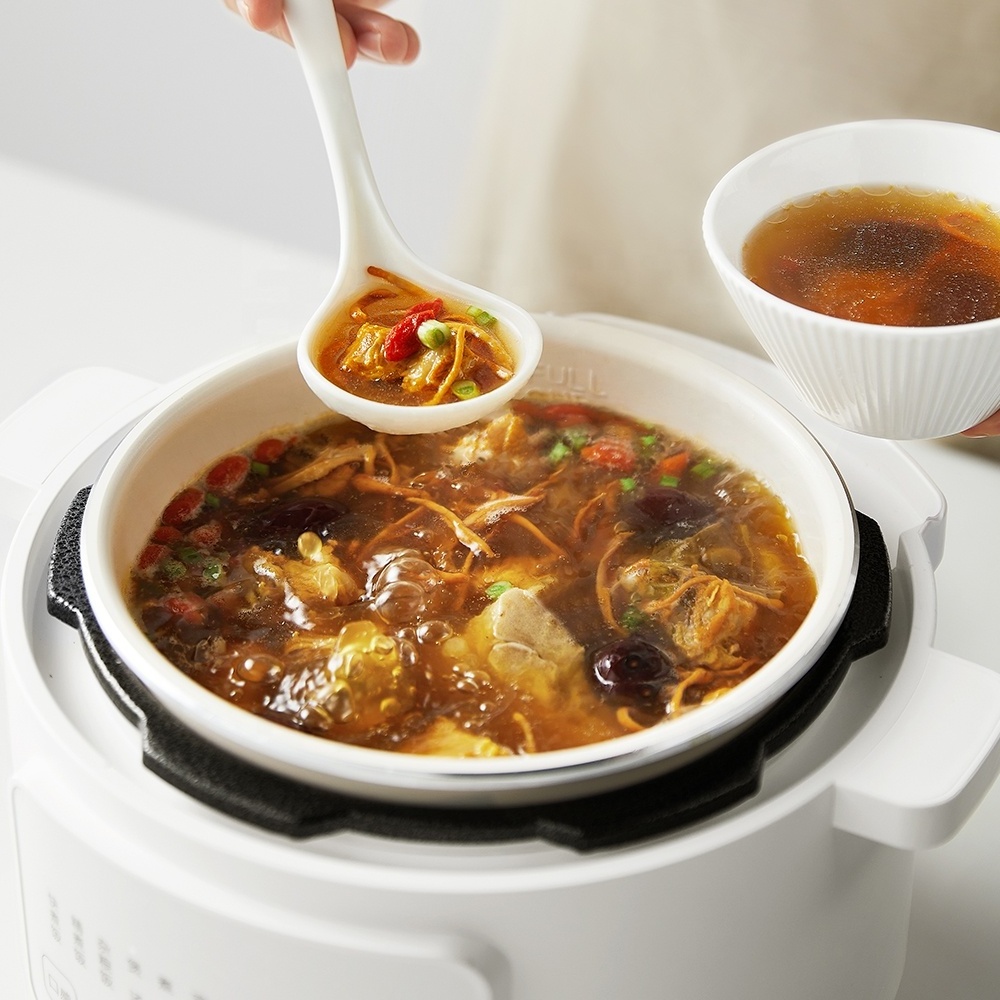 New Trend White 2L Mini Rice Cooker Soup High-pressure Stockpot Multifunctional Ceramic Inner Pot For Electric Pressure Cooker