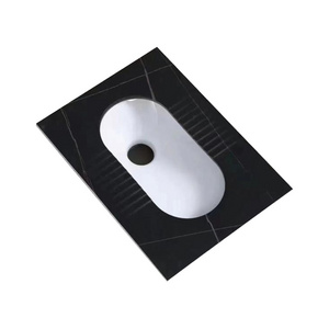 New type of  squat toilet in black gray white luxurious and durable ceramic sanitary hotel squatting pan