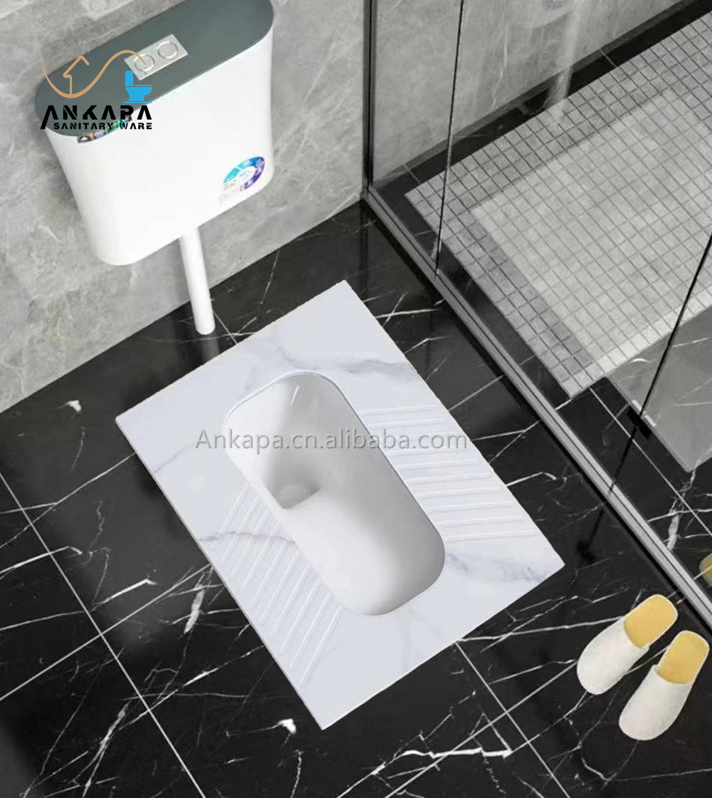 New type of  squat toilet in black gray white luxurious and durable ceramic sanitary hotel squatting pan