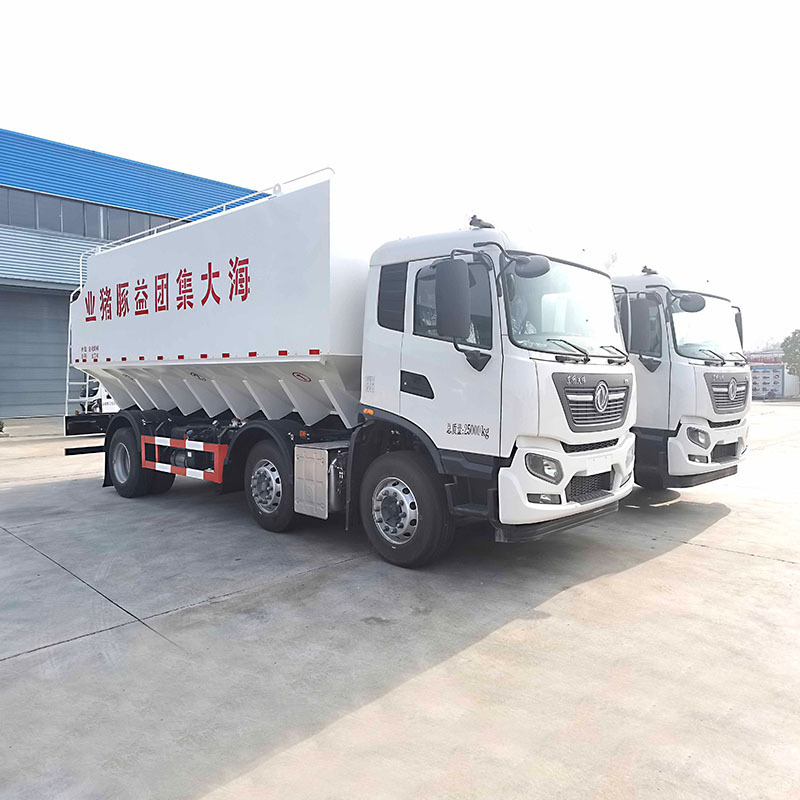 Good quality dongfeng 6*2 15 ton chicken cattle pig feed truck for poultry feed transport