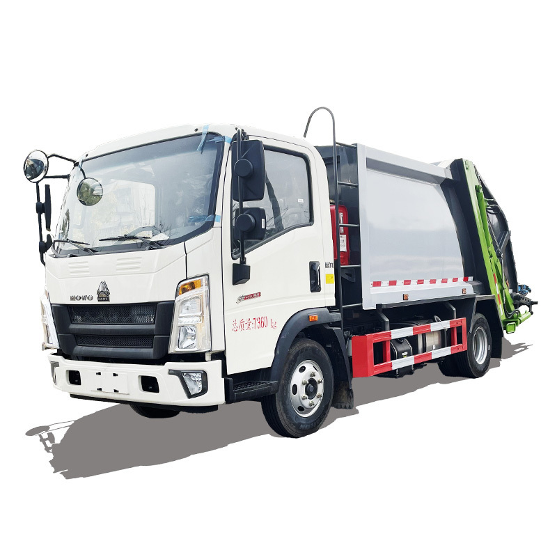 China SINOTRUK HOWO new or used 4*2 sanitation compressed garbage truck for good sale